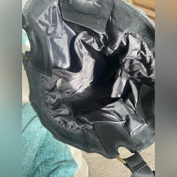 Moda International Black Suede Large Bag - Picture 9 of 11